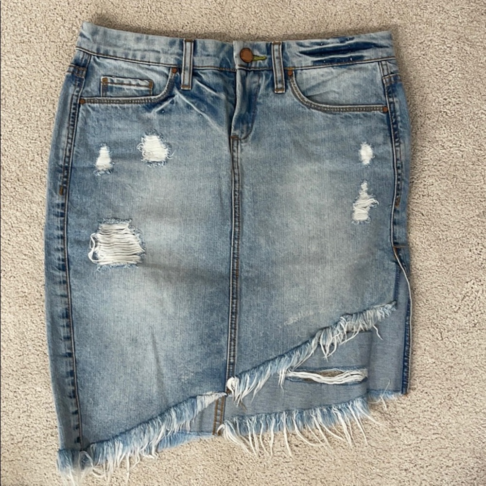 NWOT Blank NYC asymmetrical denim skirt sz 26